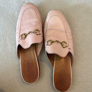 Gucci Pink Leather Loafers